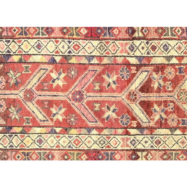 1960s Turkish Oushak Runner. Hand woven with wool on wool foundation in the Oushak region of Western Turkey. The Anatolian...