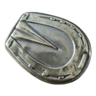 Early 20th Century Brass Horse Shoe Box For Sale