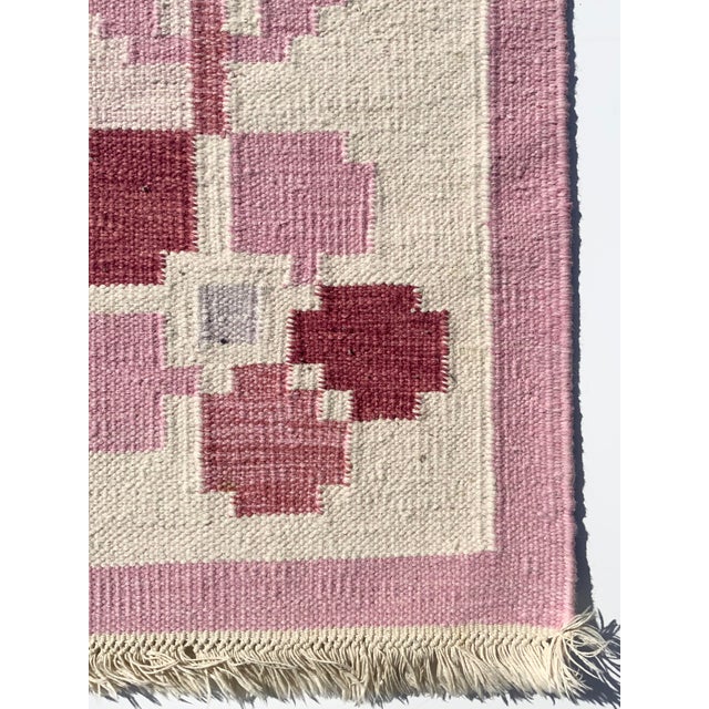 Vintage Swedish Killim Wool Rug, 1960s For Sale - Image 13 of 16