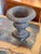 Vintage Cast Iron Urn With Fluted Detail For Sale - Image 6 of 7