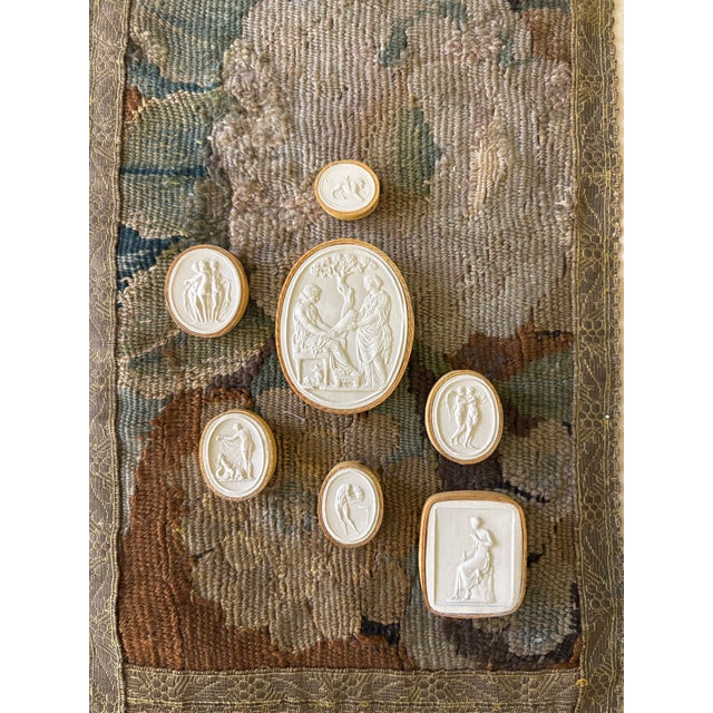 Grand Tour Antique Italian Grand Tour Plaster Intaglios - Set of 7 (Group #7) For Sale - Image 3 of 12