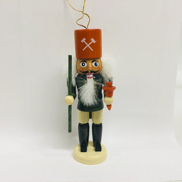 Vintage Nutcracker Ornament With Red Hat For Sale - Image 4 of 4