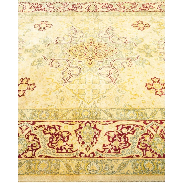 Solo Rugs Mogul, One-of-a-Kind Hand-Knotted Area Rug in Ivory, 6' 3" x 8' 10" For Sale - Image 4 of 8