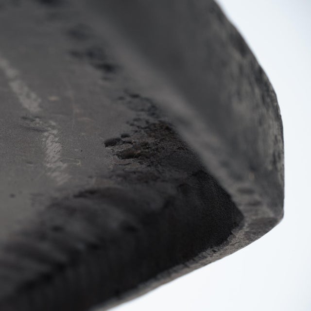 Black Brutalist Octagonal Coffee Table in Black Stone-Look Resin, 1970s For Sale - Image 8 of 17