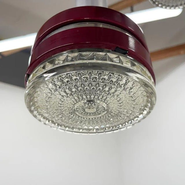 Glass Italian Metal & Glass Cascade Pendant, 1960s For Sale - Image 7 of 8