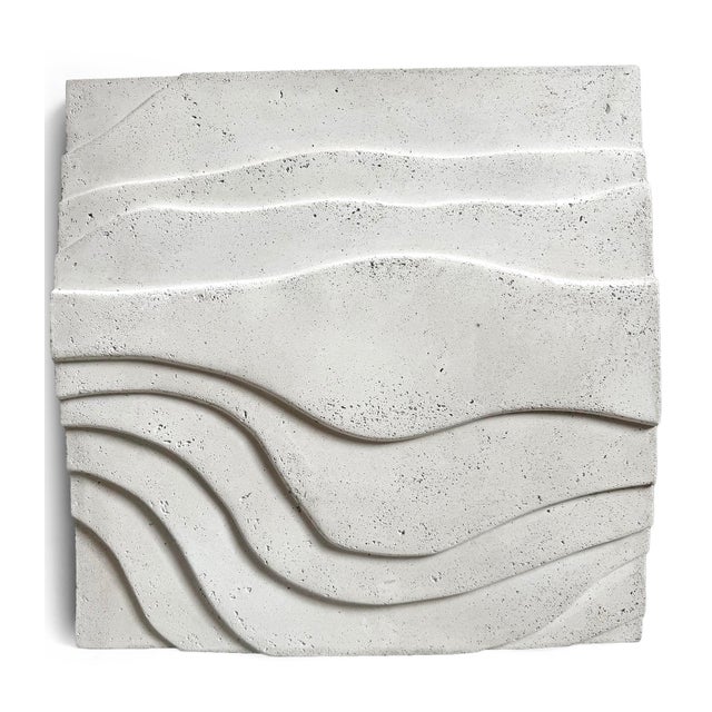 Contemporary Modern Plaster Triptych Wall Art For Sale - Image 3 of 7