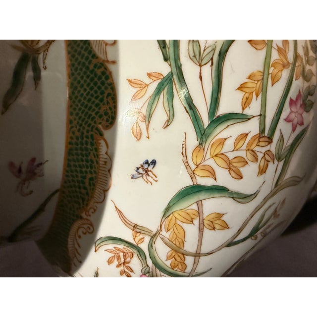 Late 20th Century Late 20th Century Large Exotic Fabienne Jouvin Ceramic Covered Urn For Sale - Image 5 of 6