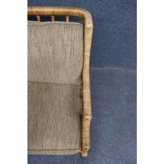 Braxton Culler Split Reed Bamboo Rattan Loveseat Settee For Sale - Image 11 of 13