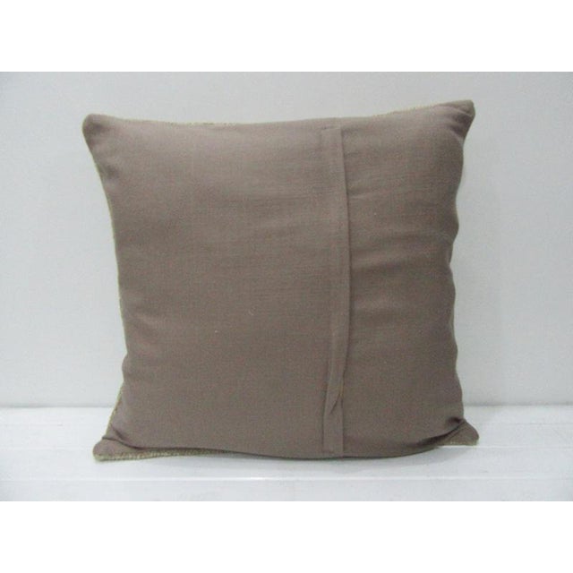 Contemporary Turkish Plain Decorative Beige Pillow For Sale - Image 3 of 4