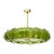 Metal Venetian Glass, Impressive Drum Chandelier, Green, Murano, Italy For Sale - Image 7 of 9