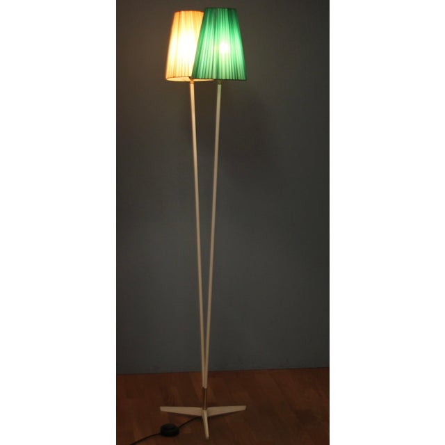 Mid-Century Modern German Floor Lamp with Two Shades, 1950s For Sale - Image 9 of 9