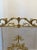 Vintage French Provincial Style Bird & Flower Design Brass Fireplace Screen For Sale - Image 9 of 10