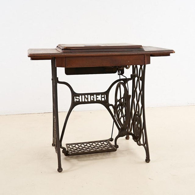 Brown Wooden Singer with Collectible Sphinx For Sale - Image 8 of 8