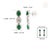 Green Art Deco-Inspired 1.66ct Emerald & Baguette Diamond Drop Earrings 14k Gold- 2 Pieces For Sale - Image 8 of 11