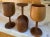 Mid-Century Modern 1970s Signed Hand-Turned Wooden Goblets- Set of 4 For Sale - Image 3 of 11