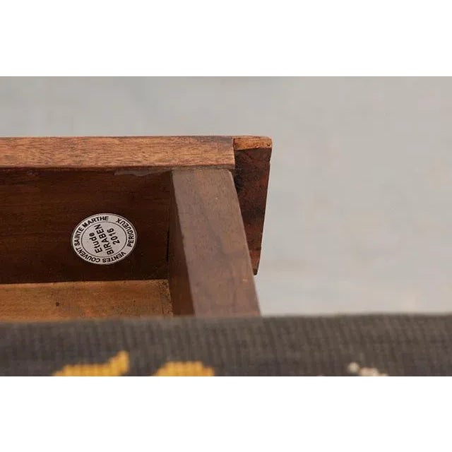 English 18th Century Oak and Needlepoint Side Table For Sale - Image 9 of 13