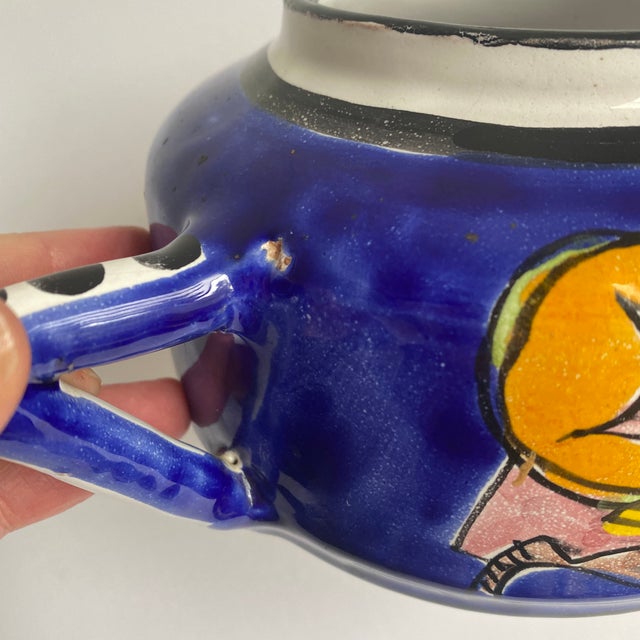 Mid 20th Century Majolica Tea Pot by La Musa, Italy For Sale - Image 11 of 11