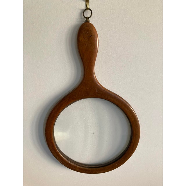 Large Antique Mahogany Magnifying Glass For Sale - Image 11 of 11