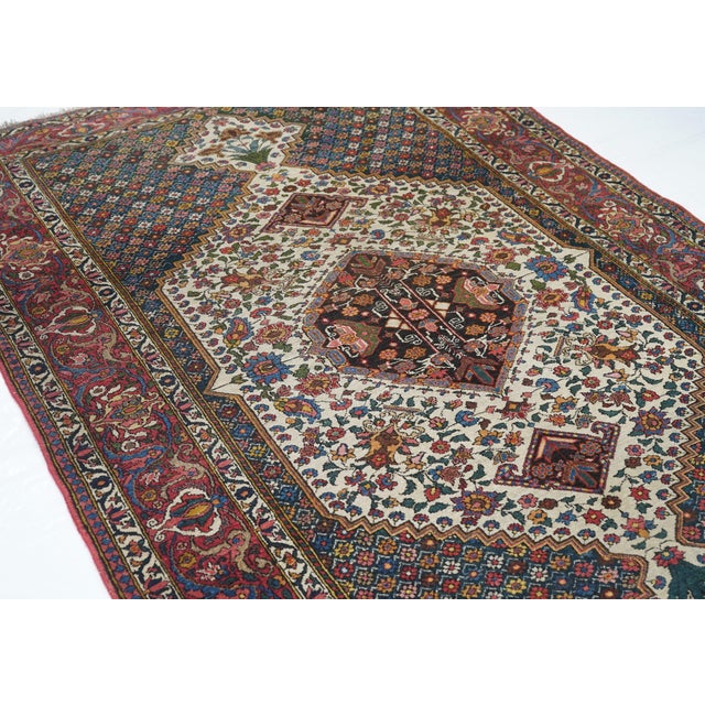 Vintage Bakhtiari Rug 4'9'' X 7'9'' For Sale - Image 9 of 12