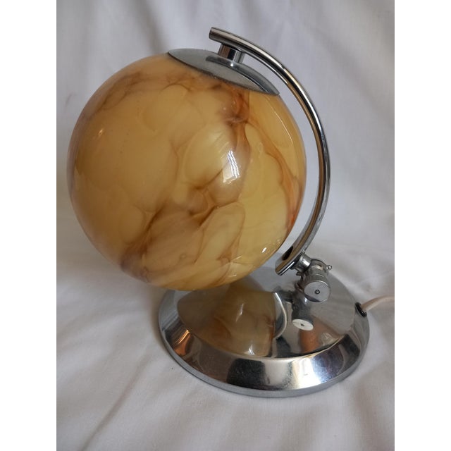 Art Deco Table Lamp in Glass and Metal For Sale - Image 15 of 15