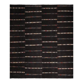 Mid-20th Century Handmade Turkish Flatweave Kilim Gallery Rug 9'5'' X 11'2'' For Sale