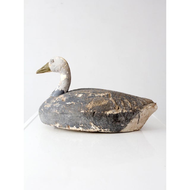 Gray Vintage Swan Folk Art Hunting Decoy For Sale - Image 8 of 17