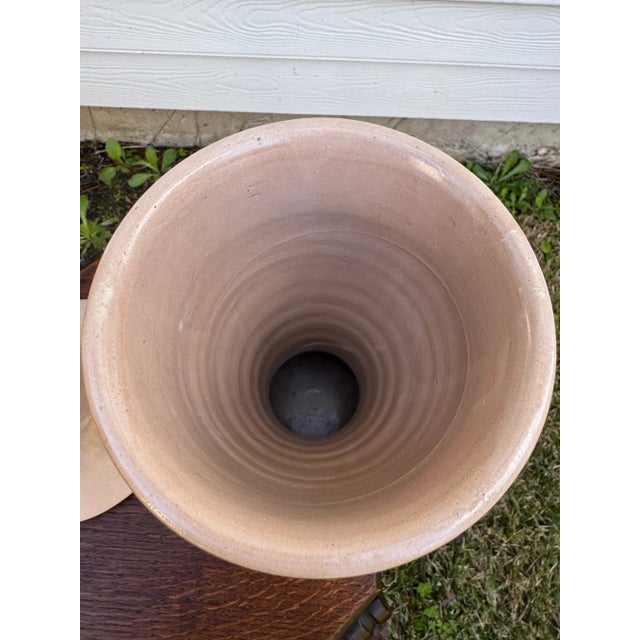 Ceramic A Pair of Traditional Blush Ceramic Pottery Vases For Sale - Image 7 of 11