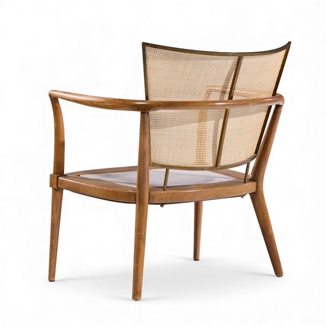 Brown Bert England Mid Century Cane Back Lounge Chairs - Pair For Sale - Image 8 of 12