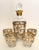 Gold Mid-Century Modern Culver Chantilly Decanter Set With Four Footed Glasses For Sale - Image 8 of 8