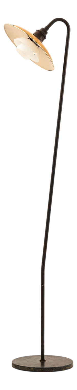 Floor Lamp in Brass, Glass, and Znic from Poul Henningsen, 1930s