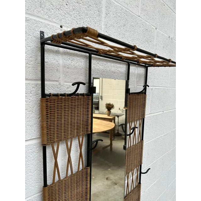 Wood Rattan and Metal Lockers, Set of 2 For Sale - Image 7 of 17