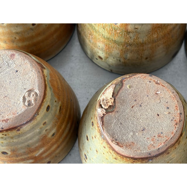 Pyrite Stoneware Cup Set by Gustave Tiffoche, France, 1970s, Set of 6 For Sale - Image 12 of 18