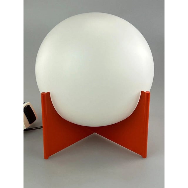 1970s Space Age Glass & Metal Ball Table Lamp, 1970s For Sale - Image 5 of 13