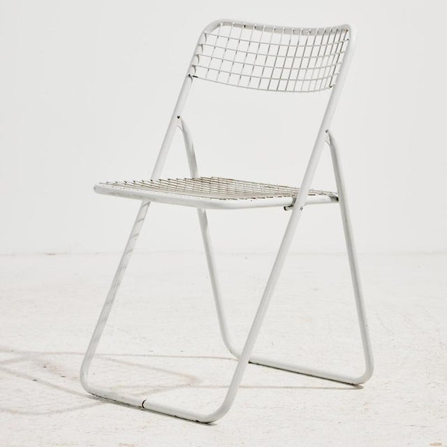 Industrial Vintage Folding Chair in Metal by Niels Gammelgaard for Ikea, 1970s For Sale - Image 3 of 13