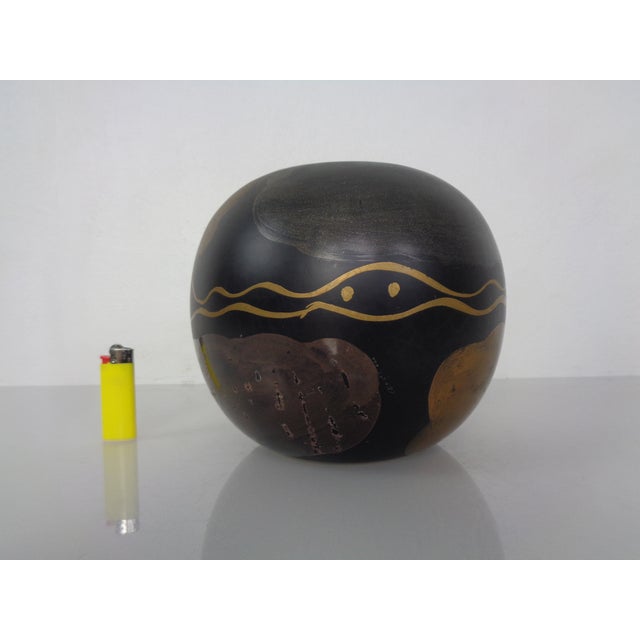 Studio Ceramic Ball Vase, Germany, 1970s For Sale - Image 3 of 18