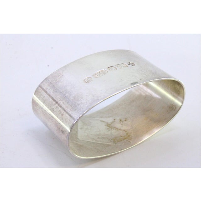 Silver Napkin Ring in Elliptical Shape For Sale - Image 3 of 7