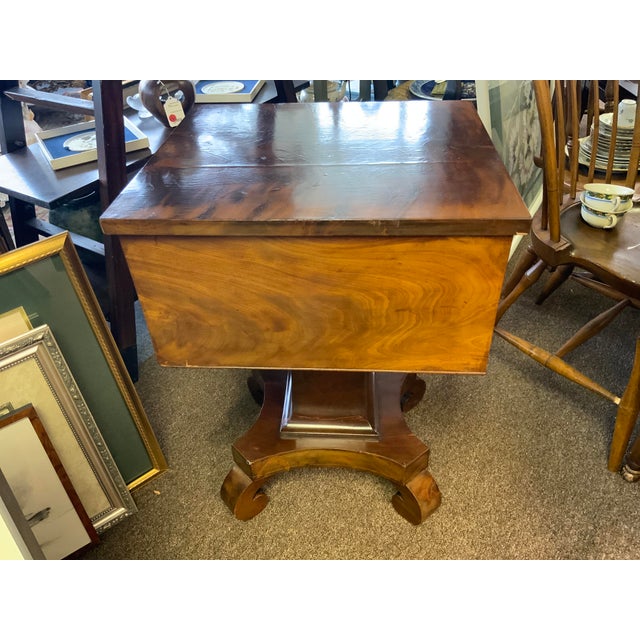Circa 1840 American Empire Mahogany Side Table For Sale - Image 12 of 13