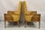 Hollywood Regency Mid Century Modern Hollywood Regency Sculpted Wood & Cane Lounge Chairs - Pair For Sale - Image 3 of 12