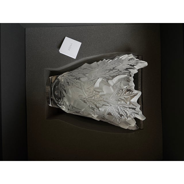 Art Deco Lalique Champs-Élysées Crystal Vase For Sale - Image 3 of 6