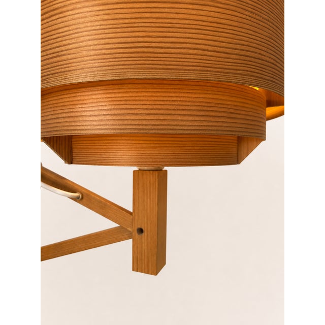 Brown Vintage Pine Slat Wall Light by Hans Agne Jakobsson, Sweden, 1970 For Sale - Image 8 of 10
