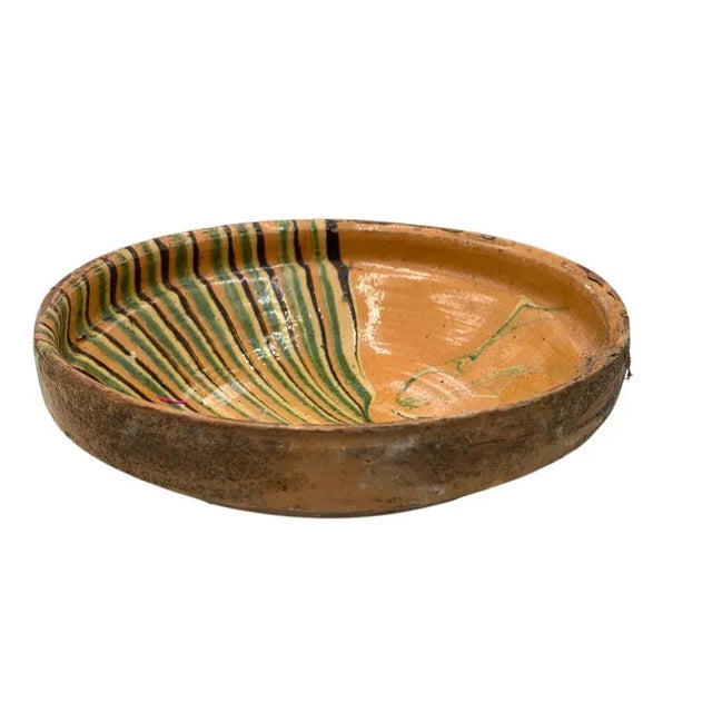 Antique Hungarian Folk Art Decorative Bowl For Sale - Image 4 of 6