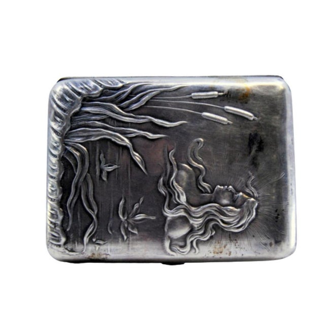 Silver Cigarette Case with Relief For Sale - Image 9 of 9