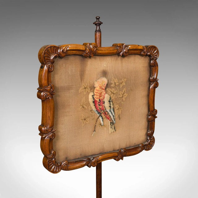 Brown 1820s Antique Regency English Adjustable Pole Screen For Sale - Image 8 of 13