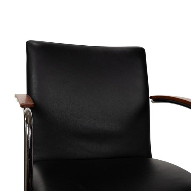 Freyr Chairs in Black Leather from Leolux, Set of 4 For Sale - Image 6 of 16