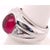 Antique White 14 Karat White Gold Dome Ring With Garnet Cabochon and Diamond Accents For Sale - Image 8 of 8