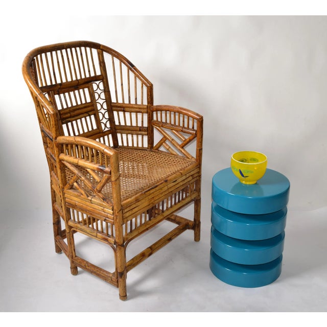 1970 Machine Age Heavy Turquoise Finished Coil Shape Column Side End Drink Table For Sale - Image 12 of 13