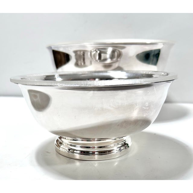 1960s Vintage Silver-Plated Serving Bowls With Liners – Reed & Barton / Gorham Set of 3 For Sale - Image 5 of 12
