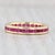 1.50ctw Ruby Eternity Band 18k Yellow Gold Size 6 Wedding Stackable Ring Spark For Sale - Image 4 of 6