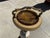 Brass Vintage Hollywood Regency Floral Porcelain & Brass Floor Ashtray Stand For Sale - Image 8 of 13