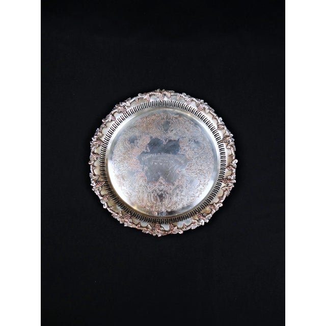 Metal Sheffield Silver Plated Trophy Tray, 1935 For Sale - Image 7 of 7